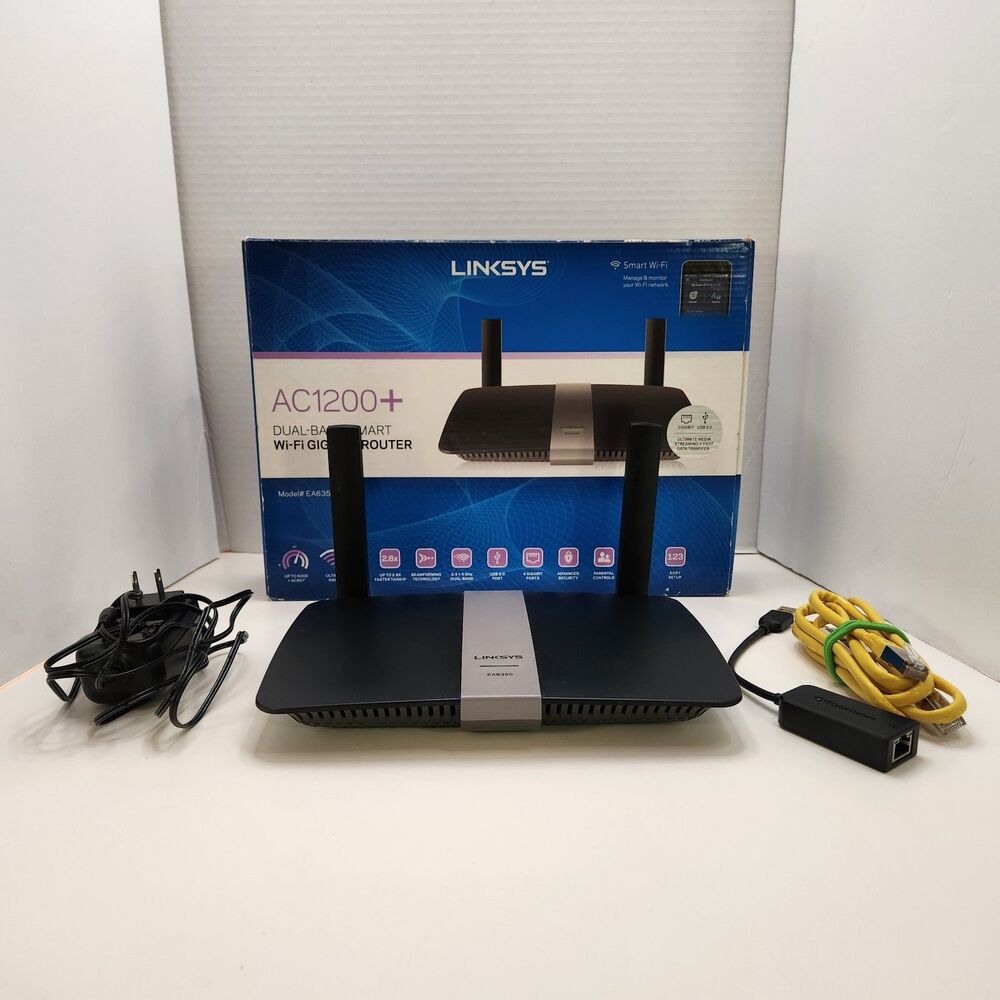 Linksys EA6350‎ AC1200+ Dual-Band 4 Port WiFi Wireless Smart Gigabit Router